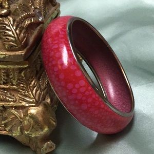 🍒🍓Pink Speckled Enamel Bangle 🍓🍥